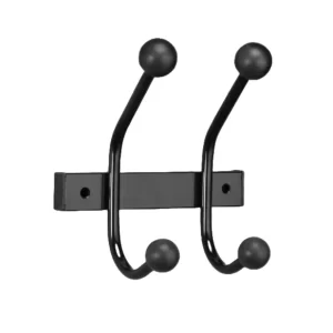 Articulo 1001, perchero de pared 2 perchas con bolillas de PVC