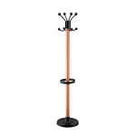 Perchero de pie PFG 1003 madera y negro