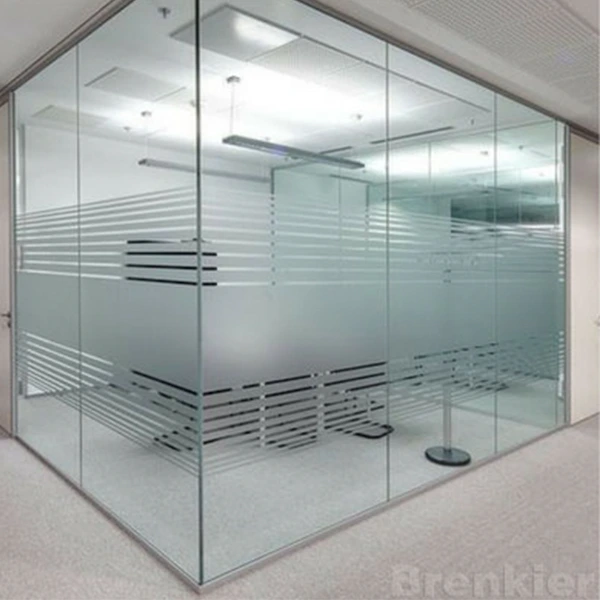 Panel vidrio templado transparente con puerta
